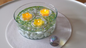 Schwimmkerze Tagsüber angezündet