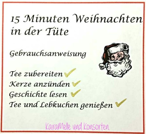 „15 Minuten Weihnachten in der Tüte“ | KaraMelle und Konsorten